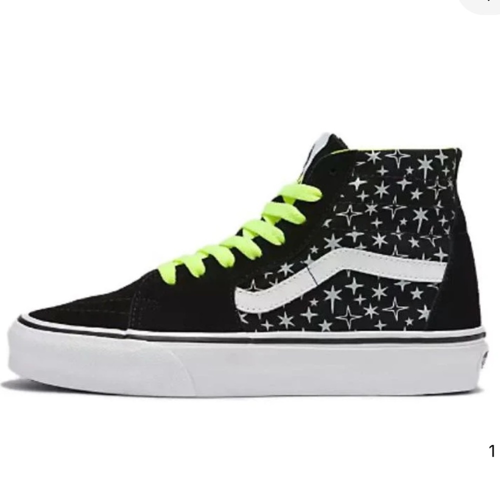 New Unisex Vans SK8-HI 'Black Star (M 5.5 / W 7)
